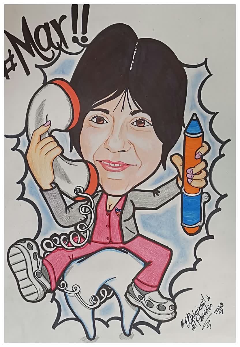 Caricatura professional de dentista